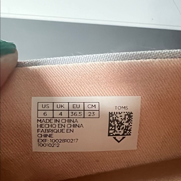 TOMS Women's Floral Canvas Loafers - Pink and Green - Picture 8 of 8